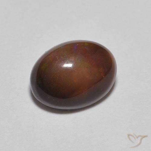 0.76 ct Brown Chocolate Opal Stone, Natural Chocolate Opal in Oval Cabochon Shape for Sale