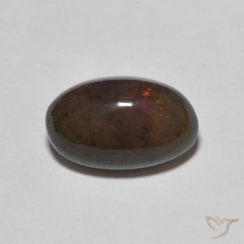 1.24 ct Oval Chocolate Opal, 10.3 x 6.4 mm From Ethiopia, Photo A