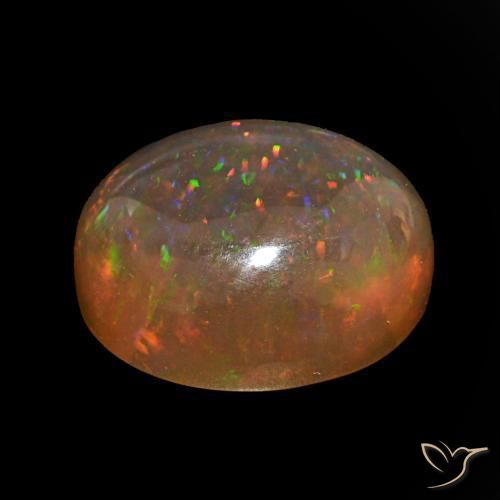 Chocolate Opal Gemstone in 14 x 12 mm (calibrated) Size for Sale, Chocolate Opal Stone in Multicolor Color
