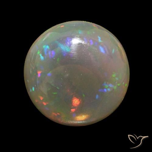 5.03ct Multicolor Chocolate Opal, Round, Transparent