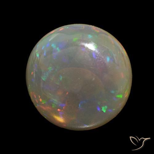 5.03 ct Multicolor Chocolate Opal Stone, Natural Chocolate Opal in Round Cabochon Shape for Sale