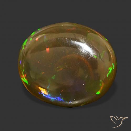 9.41 ct Multicolor Chocolate Opal Stone, Natural Chocolate Opal in Oval Cabochon Shape for Sale