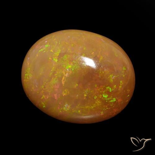 12.74 ct Multicolor Chocolate Opal Stone, Natural Chocolate Opal in Oval Cabochon Shape for Sale