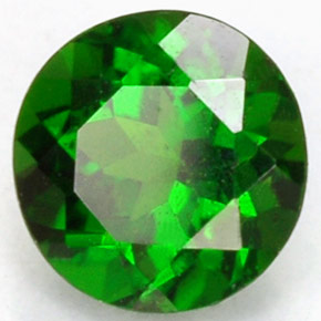 0.51 ct Green Chrome Diopside Stone, Natural Chrome Diopside in Round Facet Shape for Sale