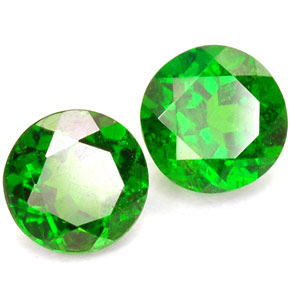 1.05 ct Green Chrome Diopside Stone, Natural Chrome Diopside in Round Facet Shape for Sale