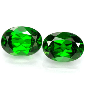 1.81 ct Green Chrome Diopside Gemstone, Chrome Diopside Gem in Oval Facet Shape for Sale.
