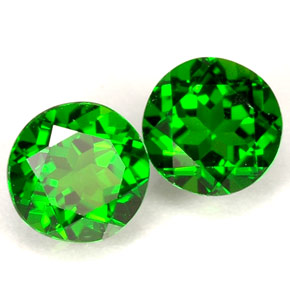 1.15 ct Green Chrome Diopside Stone, Natural Chrome Diopside in Round Facet Shape for Sale