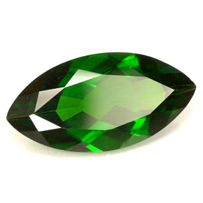 3.94 ct Green Chrome Diopside Stone, Natural Chrome Diopside in Marquise Facet Shape for Sale