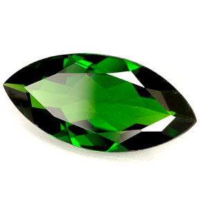 2.95 ct Green Chrome Diopside Stone, Natural Chrome Diopside in Marquise Facet Shape for Sale