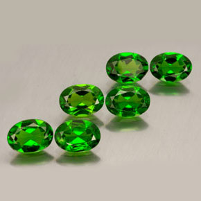 4.38 ct Green Chrome Diopside Stone, Natural Chrome Diopside in Oval Facet Shape for Sale