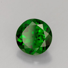 1.56 ct Green Chrome Diopside Stone, Natural Chrome Diopside in Round Facet Shape for Sale