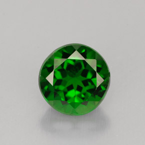 1.48 ct Green Chrome Diopside Stone, Natural Chrome Diopside in Round Facet Shape for Sale