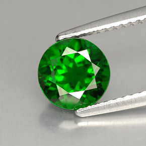 1.70 ct Green Chrome Diopside Stone, Natural Chrome Diopside in Round Facet Shape for Sale