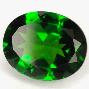 2.62 ct Green Chrome Diopside Stone, Natural Chrome Diopside in Oval Facet Shape for Sale