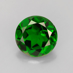 1.98 ct Green Chrome Diopside Gemstone, Chrome Diopside Gem in Round Facet Shape for Sale.