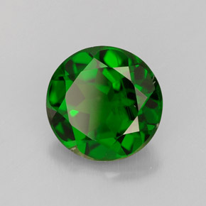 1.98 ct Green Chrome Diopside Stone, Natural Chrome Diopside in Round Facet Shape for Sale