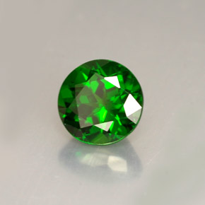 1.58 ct Green Chrome Diopside Stone, Natural Chrome Diopside in Round Facet Shape for Sale