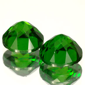 Chrome Diopside Gemstone in 7 mm (calibrated) Size for Sale, Chrome Diopside Stone in Green Color