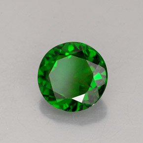 1.44 ct Green Chrome Diopside Stone, Natural Chrome Diopside in Round Facet Shape for Sale