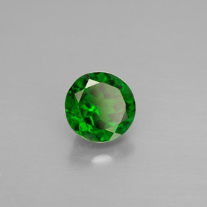 1.46 ct Green Chrome Diopside Stone, Natural Chrome Diopside in Round Facet Shape for Sale