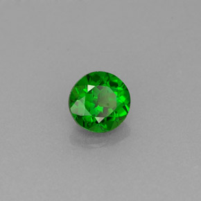 0.45 ct Green Chrome Diopside Stone, Natural Chrome Diopside in Round Facet Shape for Sale