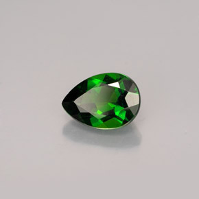 0.85 ct Green Chrome Diopside Stone, Natural Chrome Diopside in Pear Facet Shape for Sale