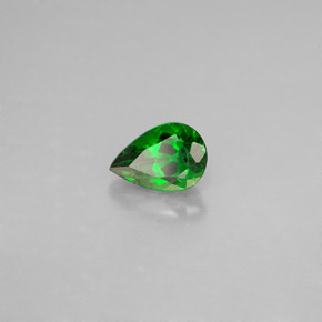 0.60 ct Green Chrome Diopside Stone, Natural Chrome Diopside in Pear Facet Shape for Sale