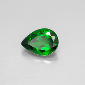 0.62 ct Green Chrome Diopside Stone, Natural Chrome Diopside in Pear Facet Shape for Sale