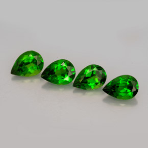2.55 ct Green Chrome Diopside Gemstone, Chrome Diopside Gem in Pear Facet Shape for Sale.