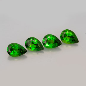 2.55 ct Green Chrome Diopside Stone, Natural Chrome Diopside in Pear Facet Shape for Sale