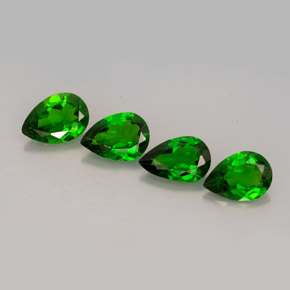 2.46 ct Green Chrome Diopside Gemstone, Chrome Diopside Gem in Pear Facet Shape for Sale.