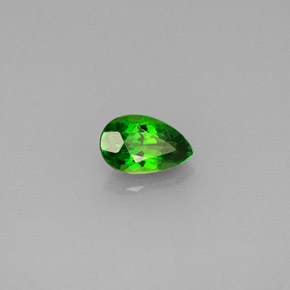 0.46 ct Green Chrome Diopside Stone, Natural Chrome Diopside in Pear Facet Shape for Sale
