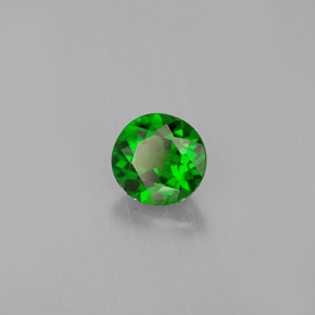 0.60 ct Green Chrome Diopside Stone, Natural Chrome Diopside in Round Facet Shape for Sale