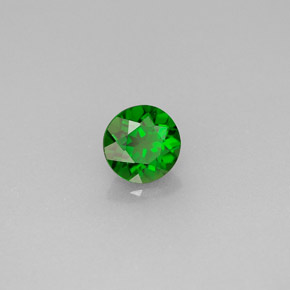 0.55 ct Green Chrome Diopside Stone, Natural Chrome Diopside in Round Facet Shape for Sale