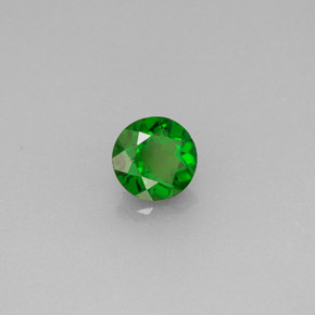 0.54 ct Green Chrome Diopside Stone, Natural Chrome Diopside in Round Facet Shape for Sale