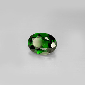 1.17 ct Green Chrome Diopside Stone, Natural Chrome Diopside in Oval Facet Shape for Sale