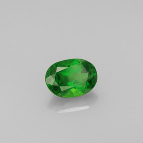 0.38 ct Green Chrome Diopside Stone, Natural Chrome Diopside in Oval Facet Shape for Sale