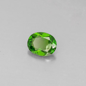 0.28 ct Green Chrome Diopside Stone, Natural Chrome Diopside in Oval Facet Shape for Sale