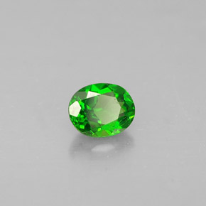 0.29 ct Green Chrome Diopside Stone, Natural Chrome Diopside in Oval Facet Shape for Sale