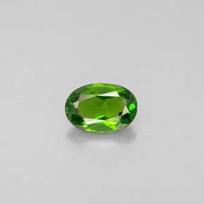 0.28 ct Green Chrome Diopside Gemstone, Chrome Diopside Gem in Oval Facet Shape for Sale.