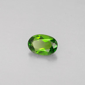 0.28 ct Green Chrome Diopside Stone, Natural Chrome Diopside in Oval Facet Shape for Sale