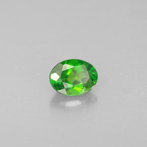 0.28 ct Green Chrome Diopside Stone, Natural Chrome Diopside in Oval Facet Shape for Sale