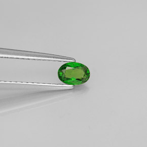 0.28 ct Green Chrome Diopside Stone, Natural Chrome Diopside in Oval Facet Shape for Sale