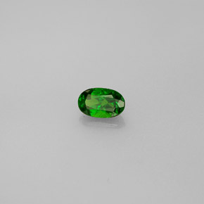 0.34 ct Green Chrome Diopside Stone, Natural Chrome Diopside in Oval Facet Shape for Sale