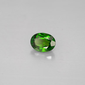 0.40 ct Green Chrome Diopside Stone, Natural Chrome Diopside in Oval Facet Shape for Sale