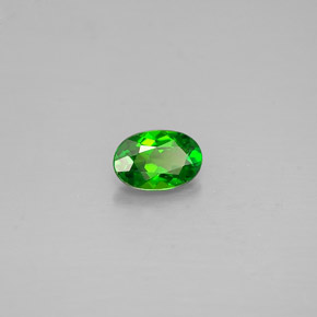 0.22 ct Green Chrome Diopside Stone, Natural Chrome Diopside in Oval Facet Shape for Sale