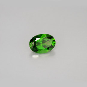 0.85 ct Green Chrome Diopside Stone, Natural Chrome Diopside in Oval Facet Shape for Sale