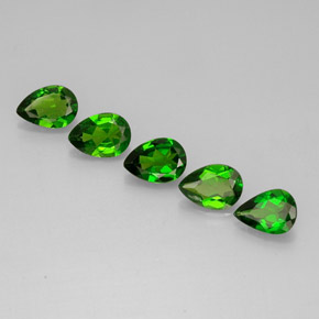 3.11 ct Green Chrome Diopside Gemstone, Chrome Diopside Gem in Pear Facet Shape for Sale.