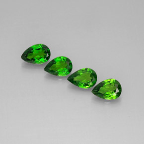 2.29 ct Green Chrome Diopside Gemstone, Chrome Diopside Gem in Pear Facet Shape for Sale.