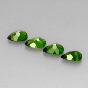 Chrome Diopside Gemstone in 7 x 5 mm (calibrated) Size for Sale, Chrome Diopside Stone in Green Color